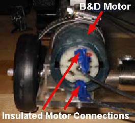 Motor connections photo.