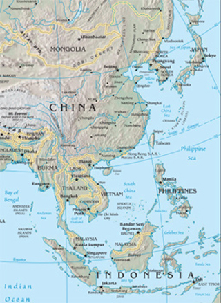 A map of East Asia.