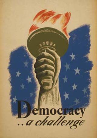 Poster of Democracy...a challenge.
