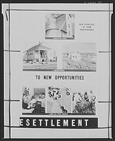 Traveling exhibit. Rural Resettlement Administration program. Panel two.