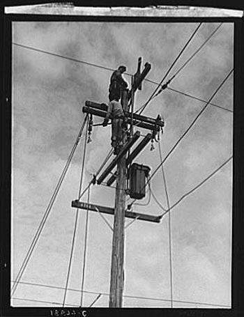 Rural electrification. San Joaquin Valley, California.