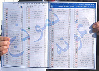 Iraqi ballot.