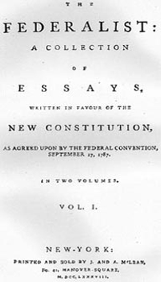 A photogra[ph of the cover of the Federalist Papers. 