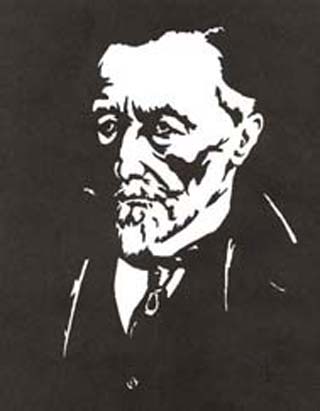 Drawing of Joseph Conrad.