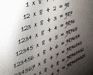 A series of numbers in sequence.
