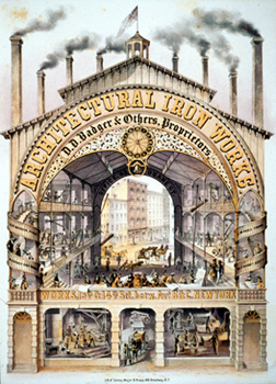 D. D. Badger's Architectural Iron Works in New York, 1865.