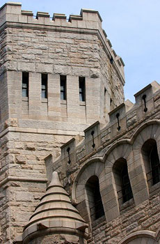 Photograph of gothic castle turret.