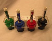 Marker Refill Station: Refills whiteboard makers overnight, uses capillary action, holds months of ink in reservoir.