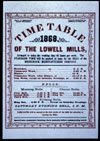 Timetable of 'Mill Girls', Lowell.
