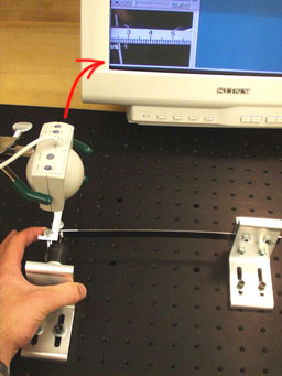 Figure 4. A simple camera records the data as an animation on the screen