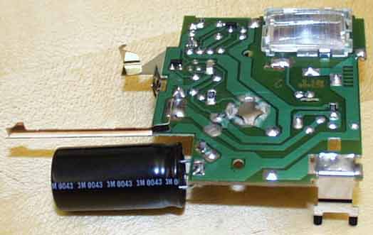 Figure 3. The vital electric components of the flash circuitry 