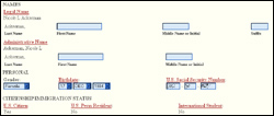 Page for changing biographic information.