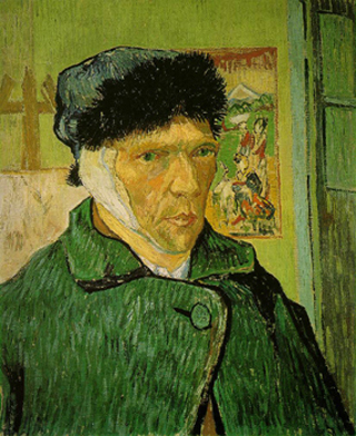 Self-Portrait with Bandaged Ear by Vincent van Gogh.