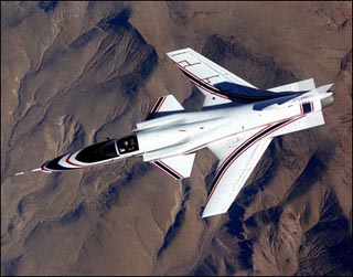 Photograph of X-29 Jet.