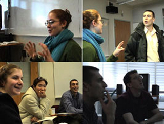 A photo montage of students participating in class activities. A photo montage of students participating in class activities.