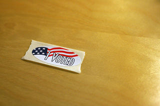 A sticker - I Voted.