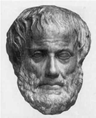 A photograph of a bust of Aristotle.